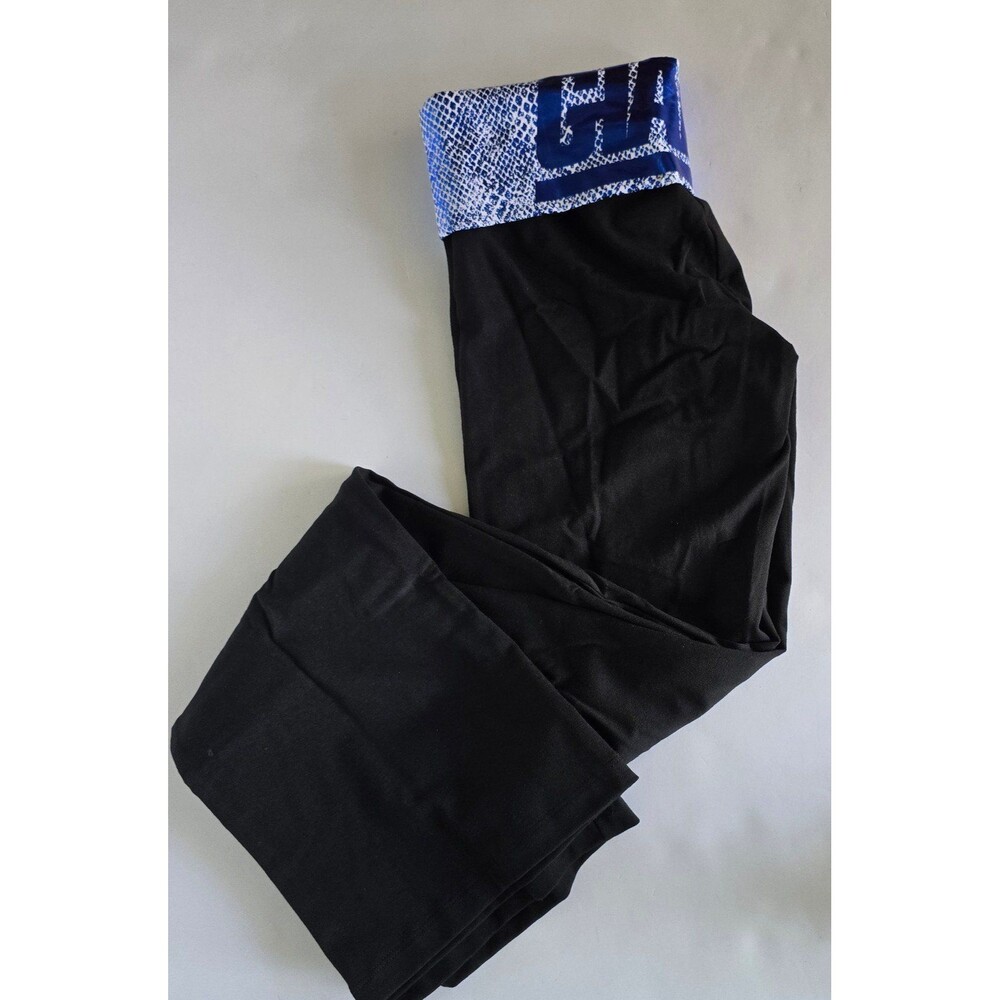 VS PINK NY GIANT NFL TEAM FOLD-OVER yoga FLARE pants Y2K vintage METALLIC NWT S